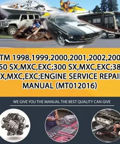 Ktm 1998,1999,2000,2001,2002,2003 250 Sx,Mxc,Exc;300 Sx,Mxc,Exc;380 Sx,Mxc,Exc;Engine Service Repair Manual (MT012016)