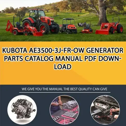 Kubota AE3500-3J-FR-OW Generator Parts Catalog Manual PDF download