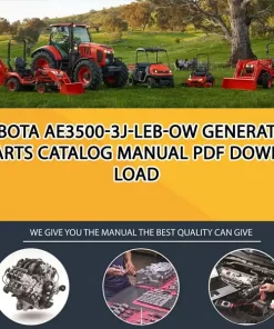 Kubota AE3500-3J-LEB-OW Generator Parts Catalog Manual PDF download