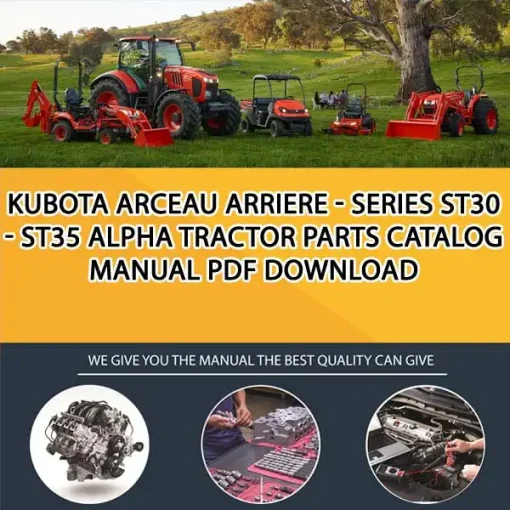 Kubota ARCEAU ARRIERE - SERIES ST30 - ST35 ALPHA Tractor Parts Catalog Manual PDF download