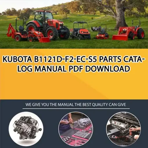 Kubota B1121D-F2-EC-S5 Parts Catalog Manual PDF download