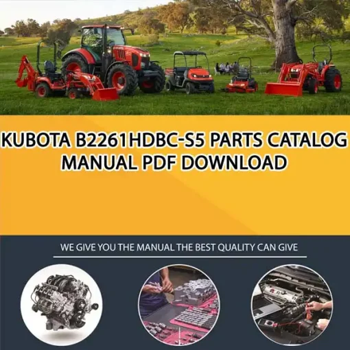 Kubota B2261HDBC-S5 Parts Catalog Manual PDF download