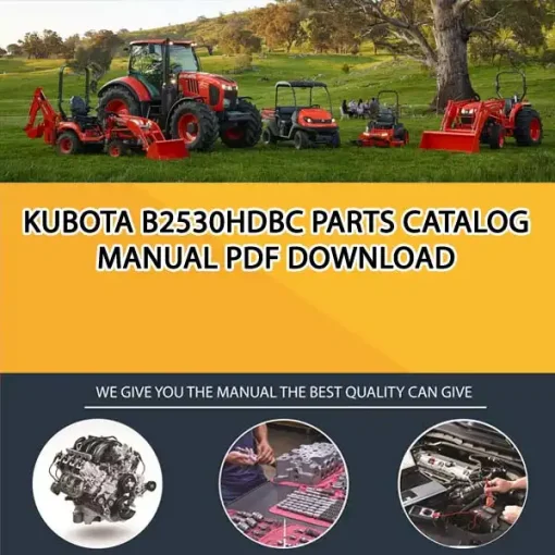 Kubota B2530HDBC Parts Catalog Manual PDF download