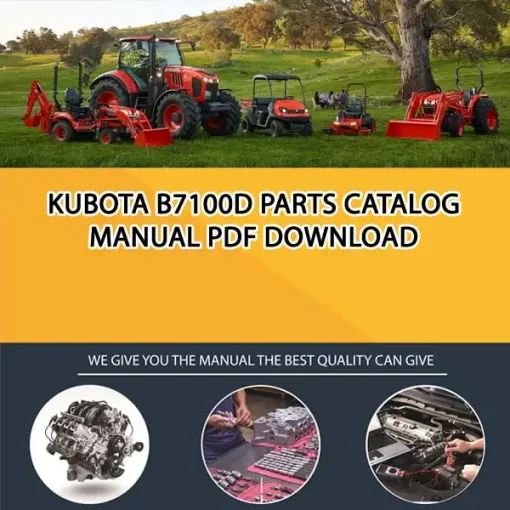Kubota B7100D Parts Catalog Manual PDF download