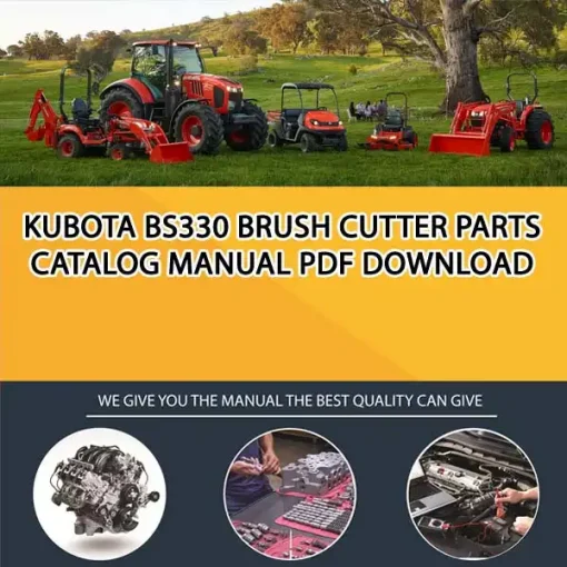 Kubota BS330 Brush Cutter Parts Catalog Manual PDF download