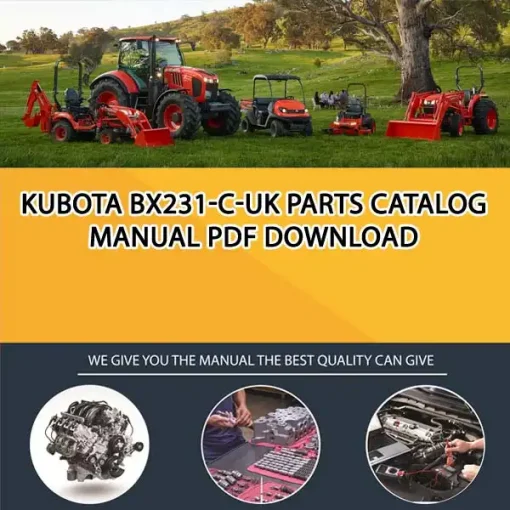 Kubota BX231-C-UK Parts Catalog Manual PDF download