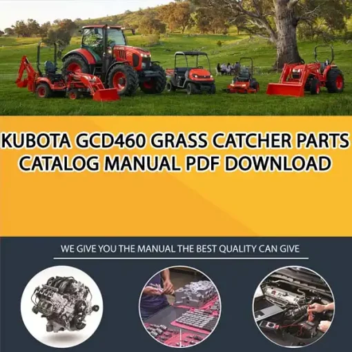 Kubota GCD460 Grass Catcher Parts Catalog Manual PDF download