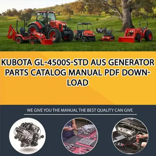 Kubota GL-4500S-STD AUS Generator Parts Catalog Manual PDF download