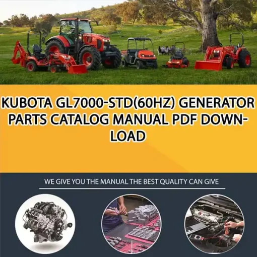 Kubota GL7000-STD(60Hz) Generator Parts Catalog Manual PDF download