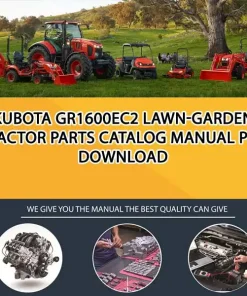 Kubota GR1600EC2 Lawn-Garden Tractor Parts Catalog Manual PDF download