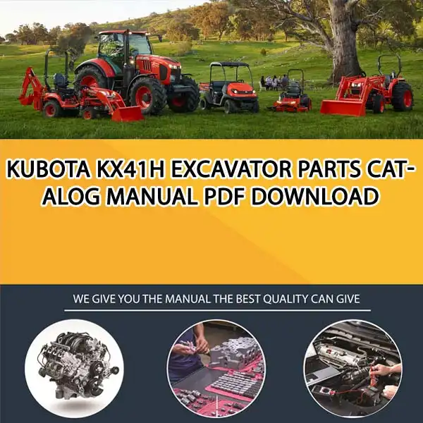 Kubota KX41H Excavator Parts Catalog Manual PDF download