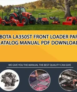 Kubota LA350ST Front Loader Parts Catalog Manual PDF download