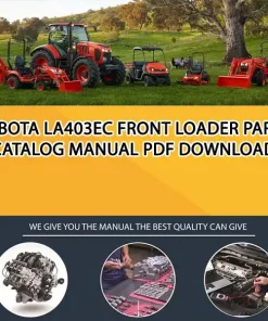 Kubota LA403EC Front Loader Parts Catalog Manual PDF download