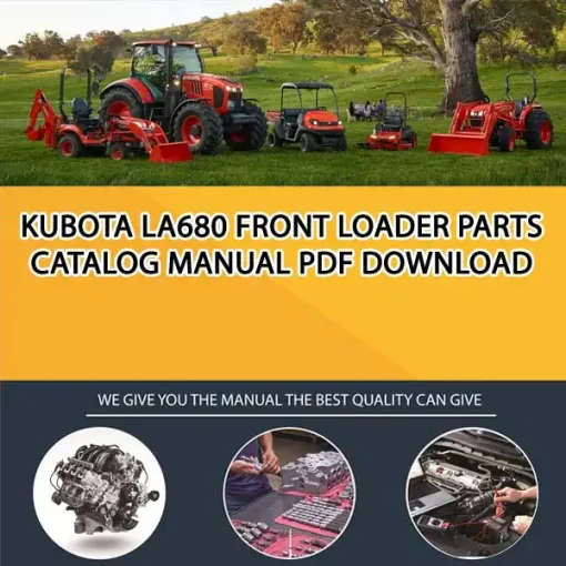 Kubota LA680 Front Loader Parts Catalog Manual PDF download