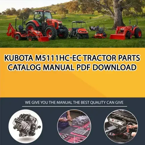 Kubota M5111HC-EC Tractor Parts Catalog Manual PDF download