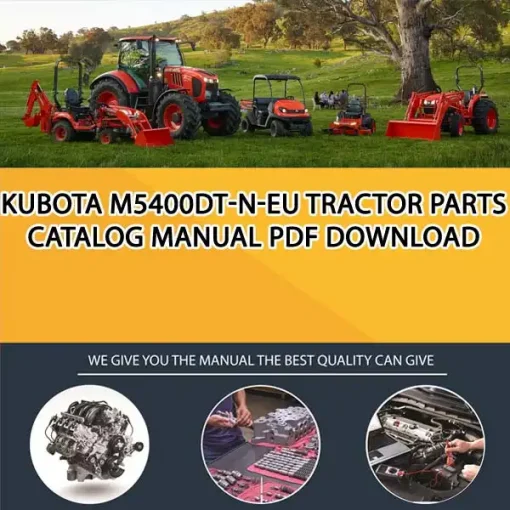 Kubota M5400DT-N-EU Tractor Parts Catalog Manual PDF download
