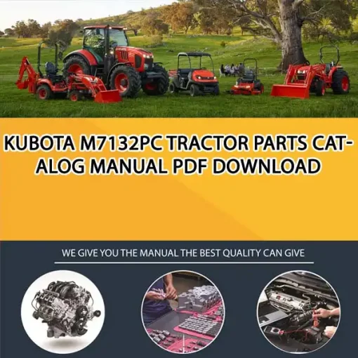 Kubota M7132PC Tractor Parts Catalog Manual PDF download