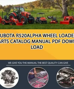 Kubota R520ALPHA Wheel Loader Parts Catalog Manual PDF download