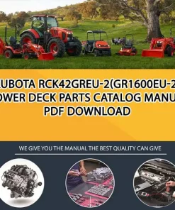 Kubota RCK42GREU-2(GR1600EU-2) Mower Deck Parts Catalog Manual PDF download