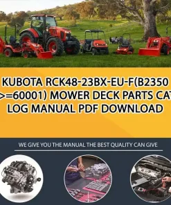 Kubota RCK48-23BX-EU-F(B2350 SN)=60001) Mower Deck Parts Catalog Manual PDF download
