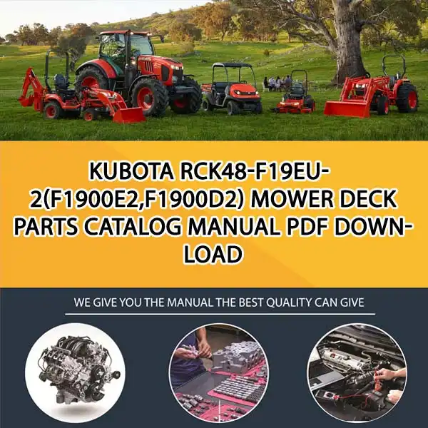 Kubota RCK48-F19EU-2(F1900E2,F1900D2) Mower Deck Parts Catalog Manual PDF download