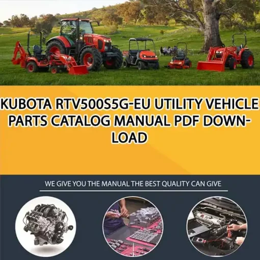 Kubota RTV500S5G-EU Utility Vehicle Parts Catalog Manual PDF download
