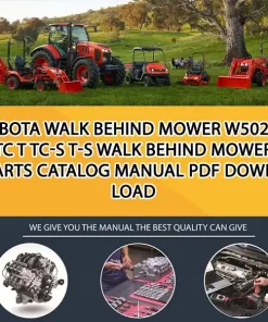 Kubota WALK BEHIND MOWER W5021-TC T TC-S T-S Walk Behind Mower Parts Catalog Manual PDF download