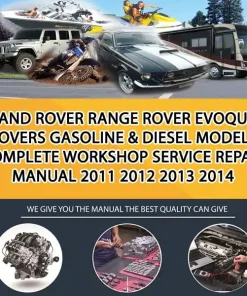 Land Rover Range Rover Evoque Covers Gasoline & Diesel Models Complete Workshop Service Repair Manual 2011 2012 2013 2014 (CA043117)