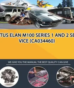 Lotus Elan M100 Series 1 And 2 Service (CA034460)