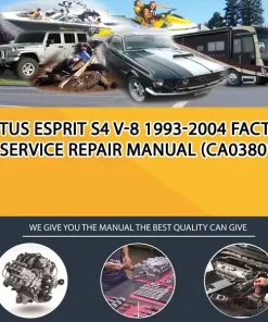 Lotus Esprit S4 V-8 1993-2004 Factory Service Repair Manual (CA038013)
