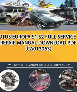 Lotus Europa S1 S2 Full Service & Repair Manual Download Pdf (CA013063)