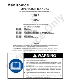 Manitowoc 11000-1 T4 Operators and Maintenance Manual PDF Download