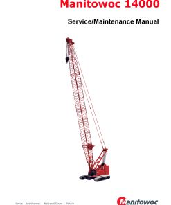 Manitowoc 14000 T4F Workshop Repair Service Manual PDF Download