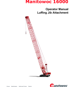 Manitowoc 16000 Operators and Maintenance Manual PDF Download