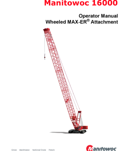 Manitowoc 16000 wheeled Operators and Maintenance Manual PDF Download