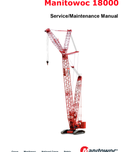 Manitowoc 18000 Workshop Repair Service Manual PDF Download
