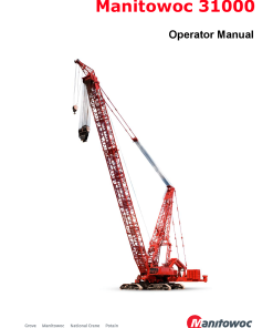 Manitowoc 31000 Operators and Maintenance Manual PDF Download