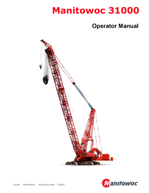 Manitowoc 31000 Operators and Maintenance Manual PDF Download