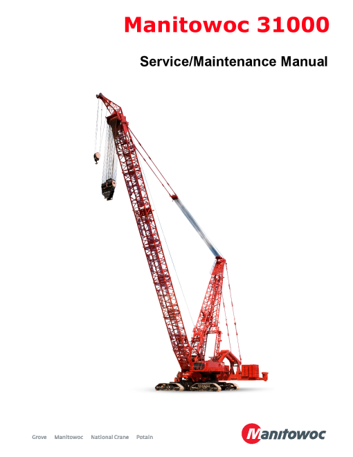 Manitowoc 31000 Workshop Repair Service Manual PDF Download