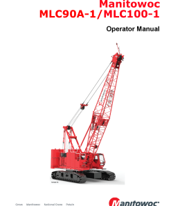 Manitowoc MLC100-1 Operators and Maintenance Manual PDF Download