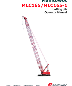 Manitowoc MLC165 Operators and Maintenance Manual PDF Download