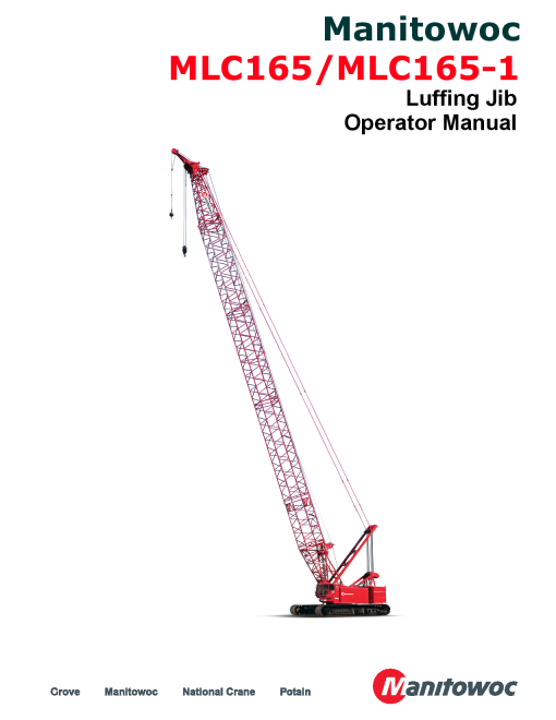 Manitowoc MLC165 Operators and Maintenance Manual PDF Download