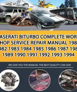 Maserati Biturbo Complete Workshop Service Repair Manual 1981 1982 1983 1984 1985 1986 1987 1988 1989 1990 1991 1992 1993 1994 (CA031090)