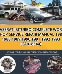 Maserati Biturbo Complete Workshop Service Repair Manual 1987 1988 1989 1990 1991 1992 1993 (CA016544)