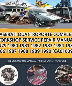 Maserati Quattroporte Complete Workshop Service Repair Manual 1979 1980 1981 1982 1983 1984 1985 1986 1987 1988 1989 1990 (CA016392)