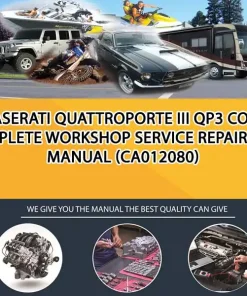 Maserati Quattroporte Iii Qp3 Complete Workshop Service Repair Manual (CA012080)