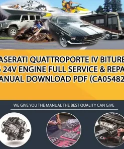 Maserati Quattroporte Iv Biturbo V6 24V Engine Full Service & Repair Manual Download Pdf (CA054822)