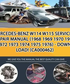 Mercedes-Benz W114 W115 Service & Repair Manual (1968 1969 1970 1971 1972 1973 1974 1975 1976) - Download! (CA000462)