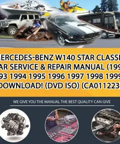 Mercedes-Benz W140 Star Classic Car Service & Repair Manual (1992 1993 1994 1995 1996 1997 1998 1999) - Download! (Dvd Iso) (CA011223)