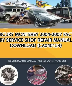 Mercury Monterey 2004-2007 Factory Service Shop Repair Manual Download (CA040124)
